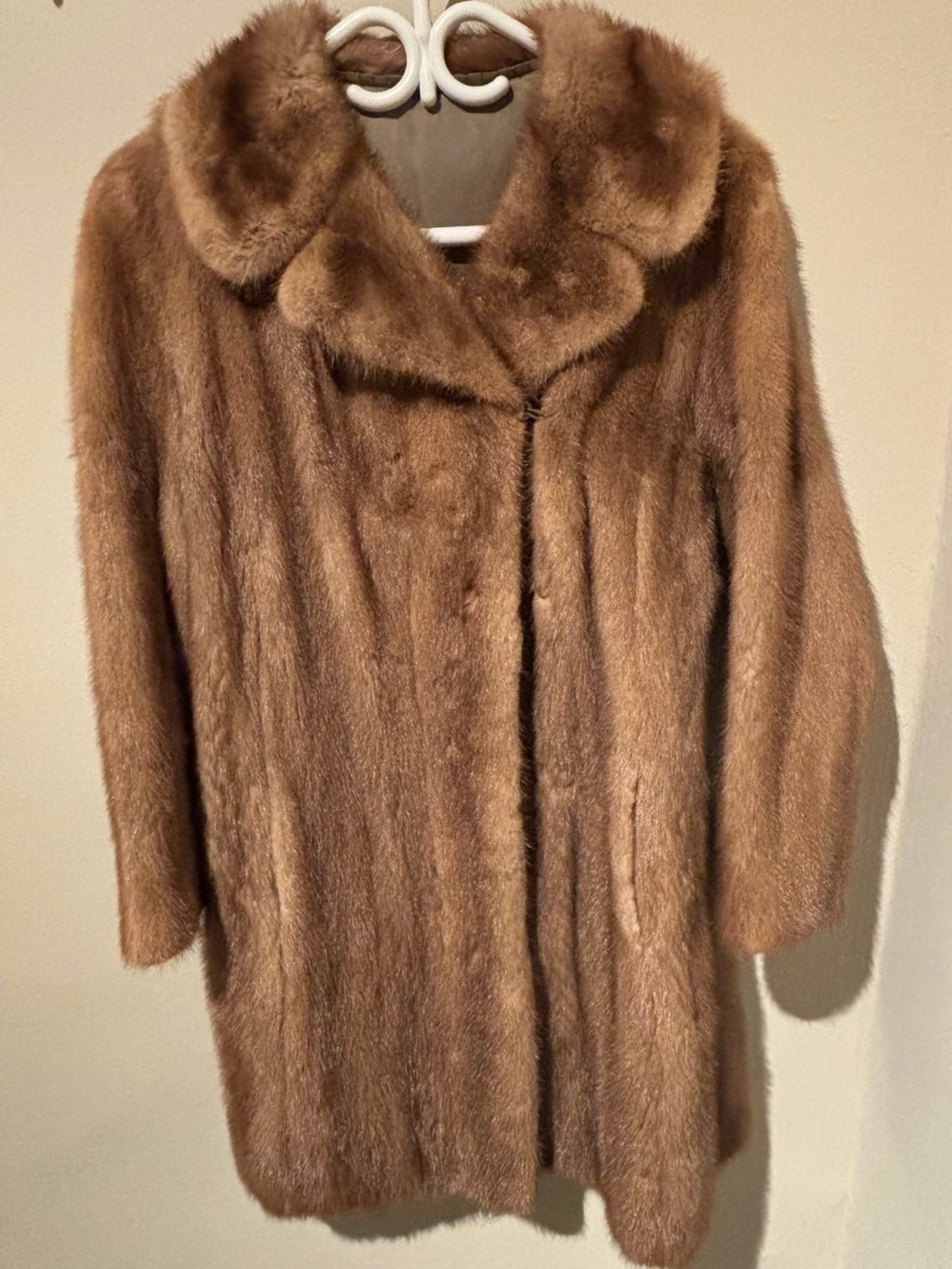 Vintage 1960s genuine mink fur stroller jacket size small